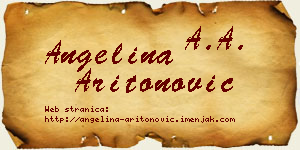 Angelina Aritonović vizit kartica